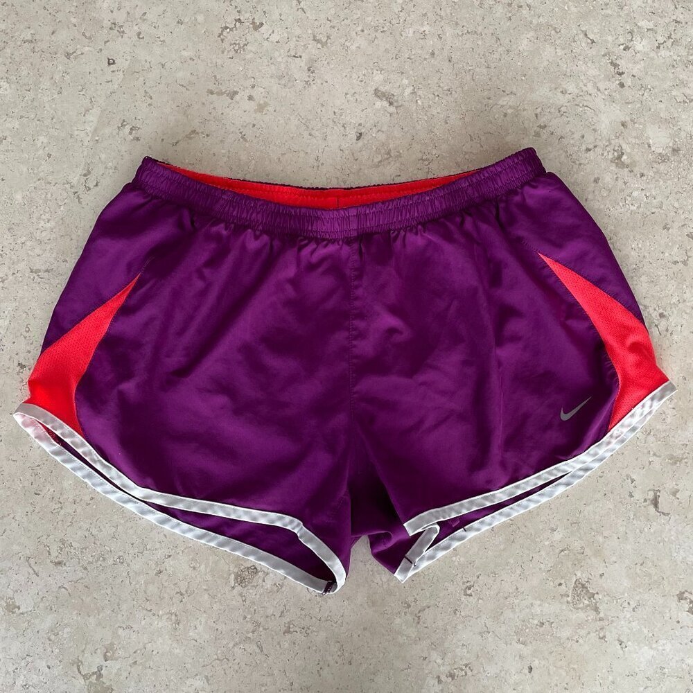 Nike Women's Athletic Shorts Purple/Orange, Size L NWOT